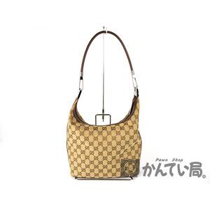 GUCCI Handbag Hobo Bag GG Canvas Black